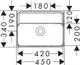 Hansgrohe-Xanuia-Q-Handwaschbecken-450-340-ohne-Hahnloch-und-Ueberlauf-Weiss-60231450 gallery number 1